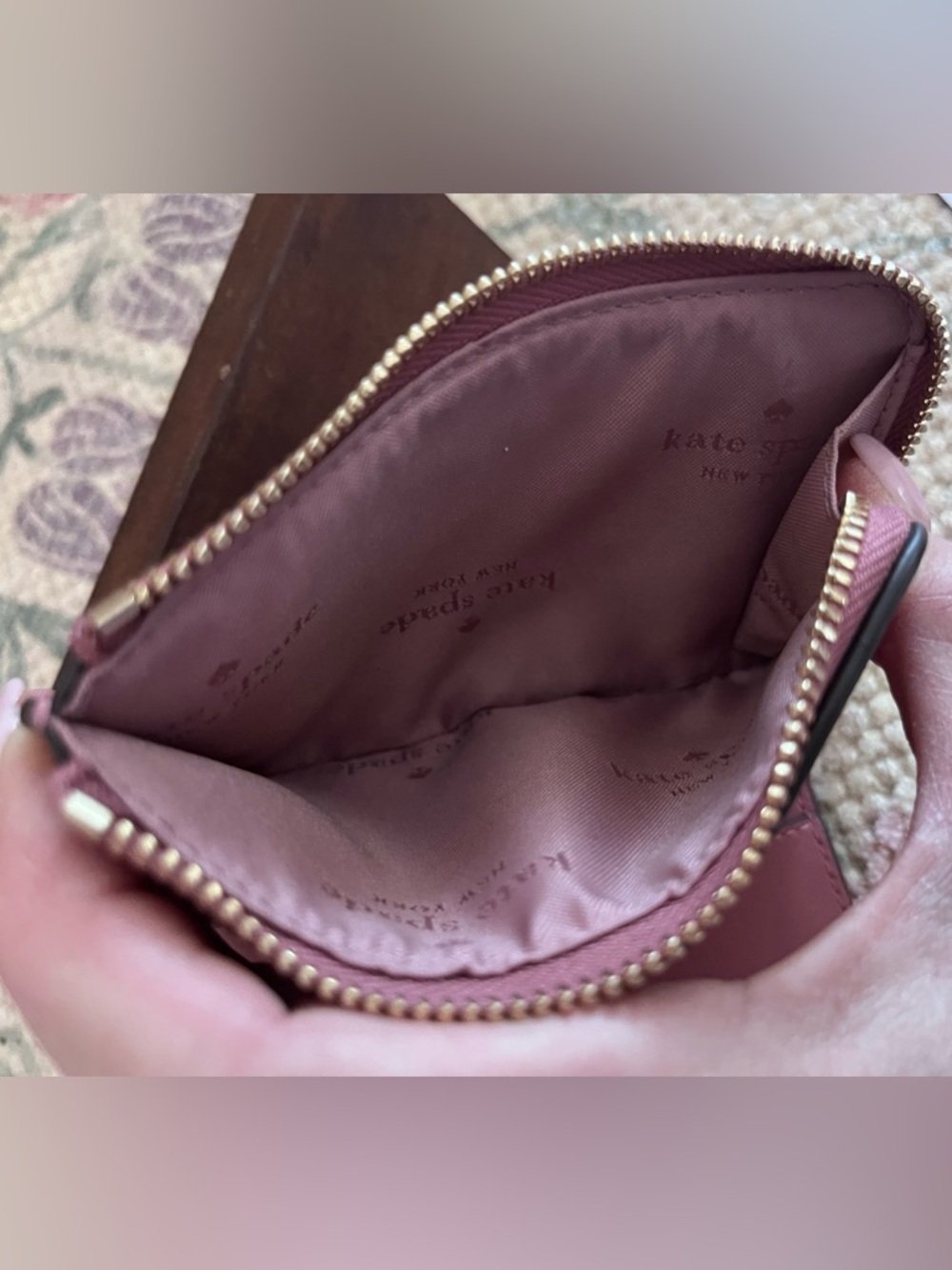 kate spade Small Pebbled Leather L-Zip Wallet - Picture 12 of 15